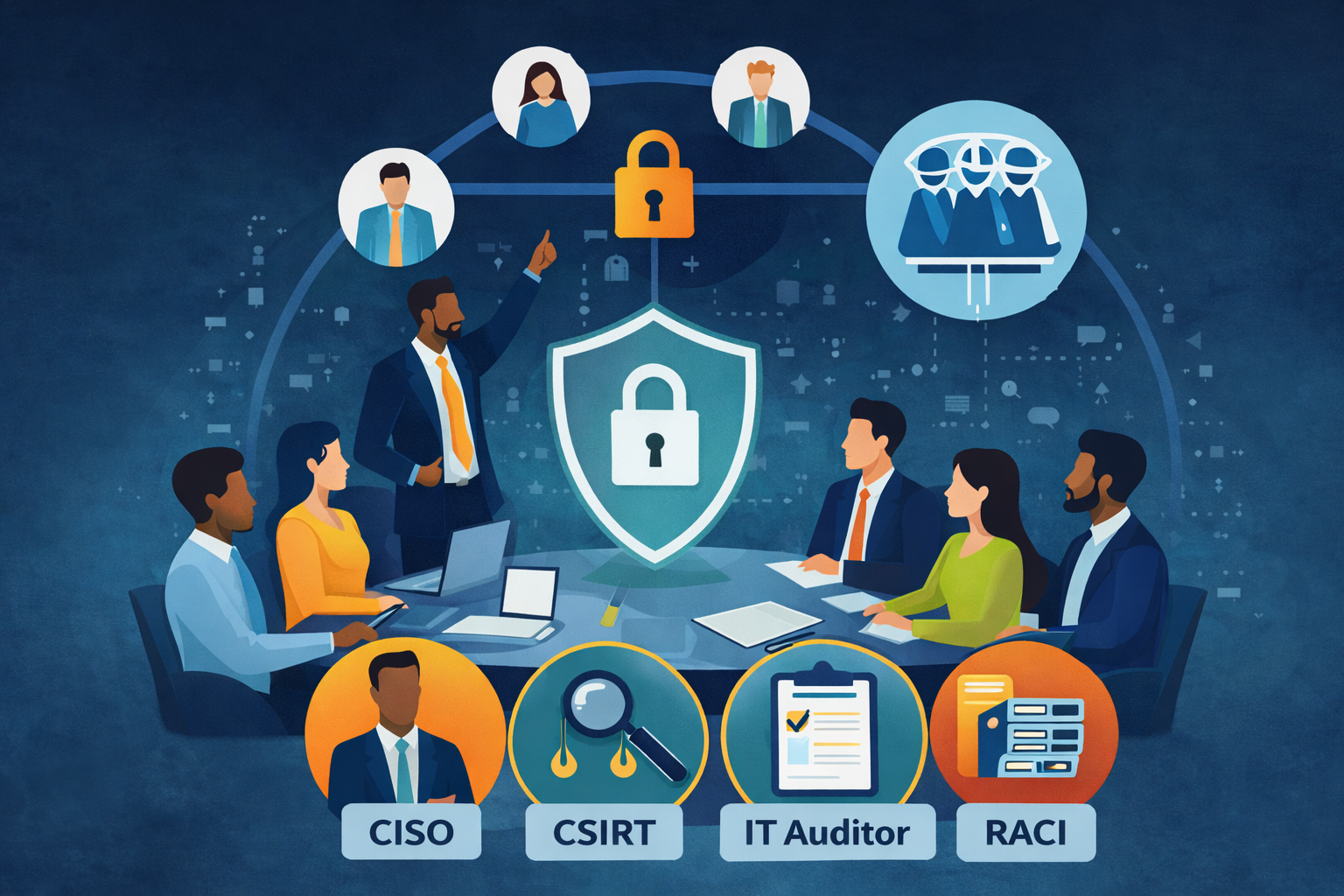 Modelo operativo de ciberseguridad: CISO, CSIRT, auditoría TI y RACI